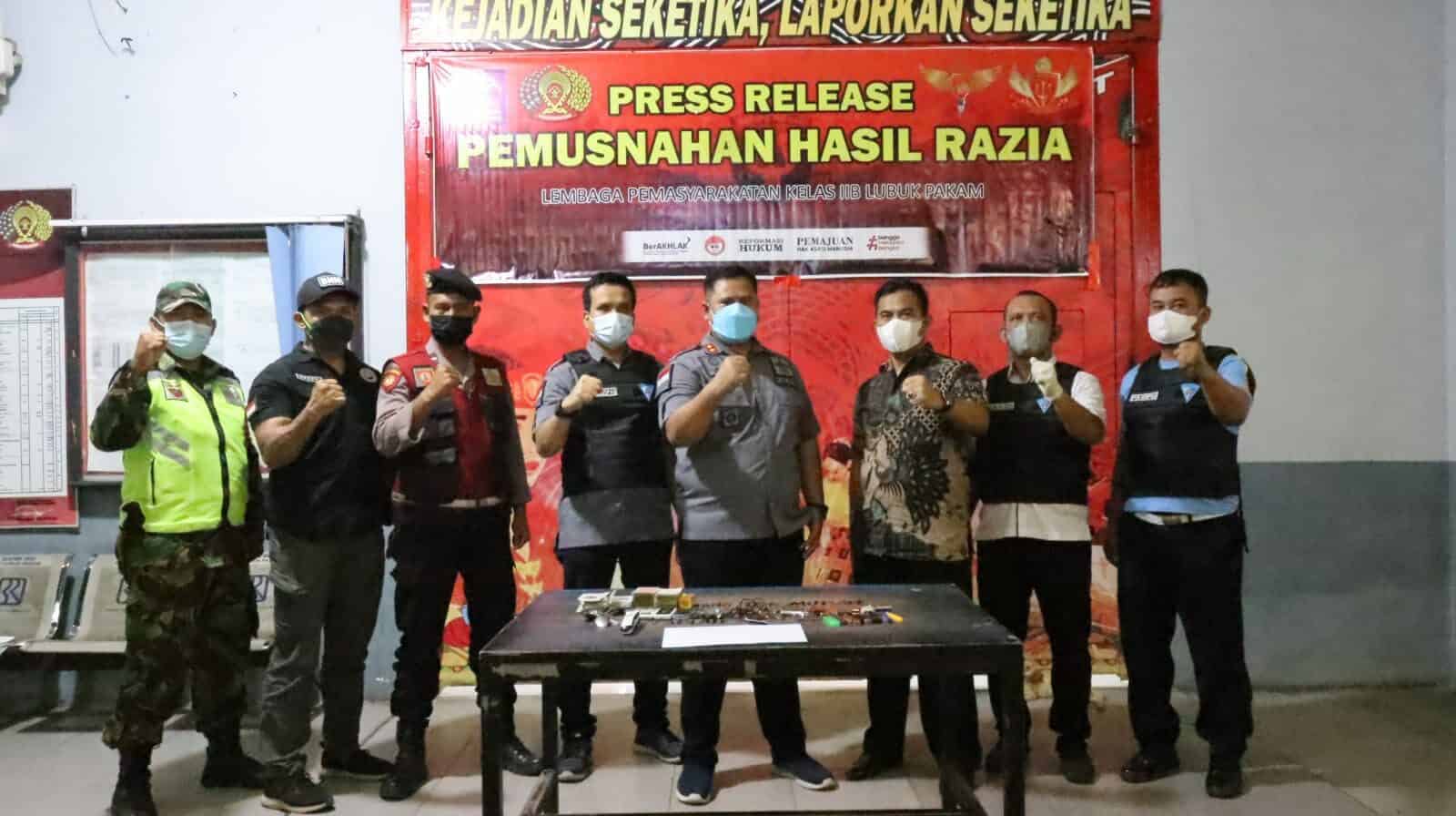 BNNK Deli Serdang gelar razia gabungan bersama Lapas Lubuk Pakam dan TNI Polri